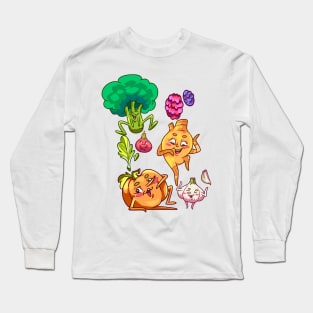 Vegetables Cartoon Funny Long Sleeve T-Shirt